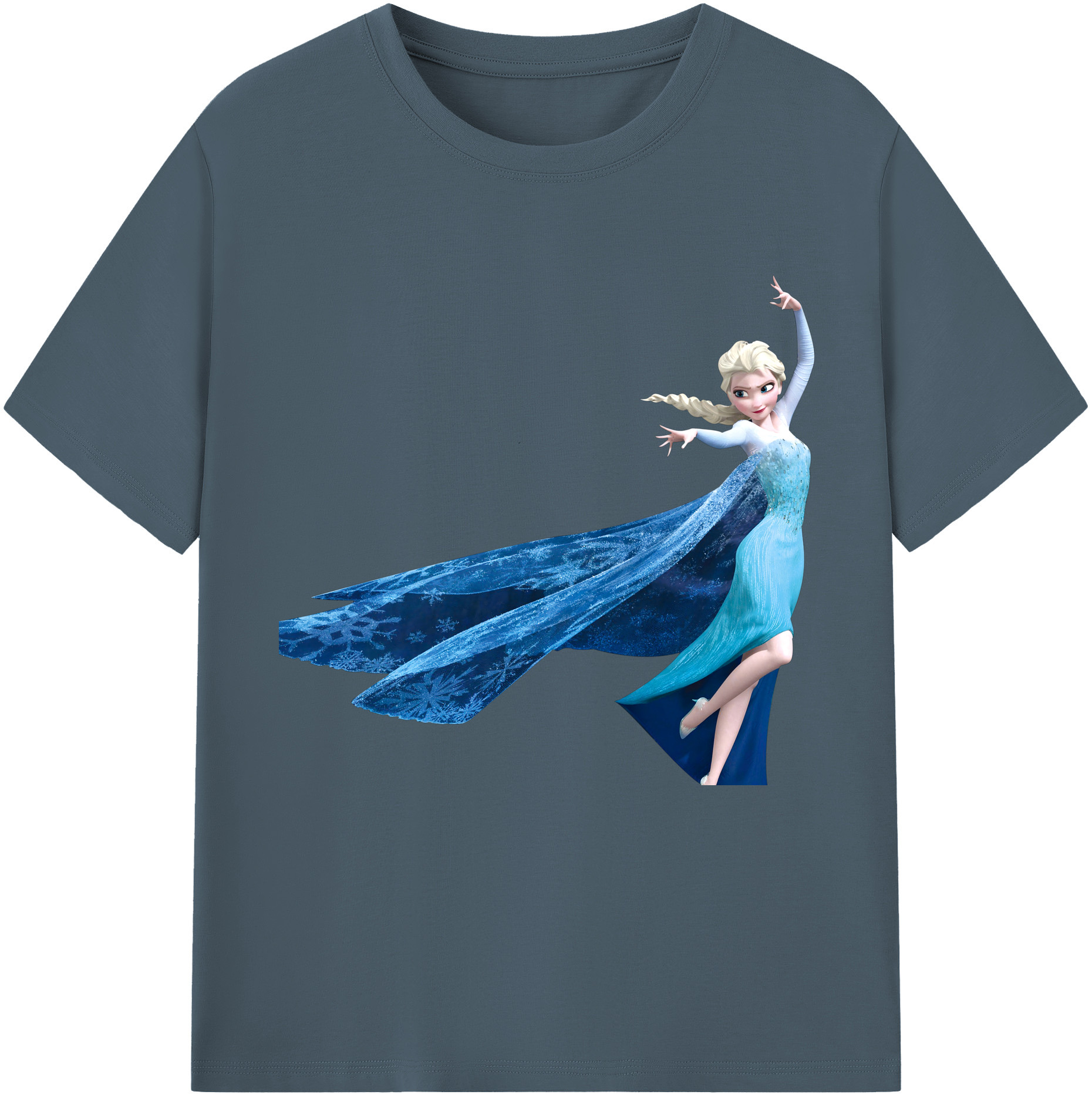 （画像用） アナと雪の女王 アンナ エルサ Frozen Anna Elsa 綿100％半袖Tシャツ（フロントプリント）